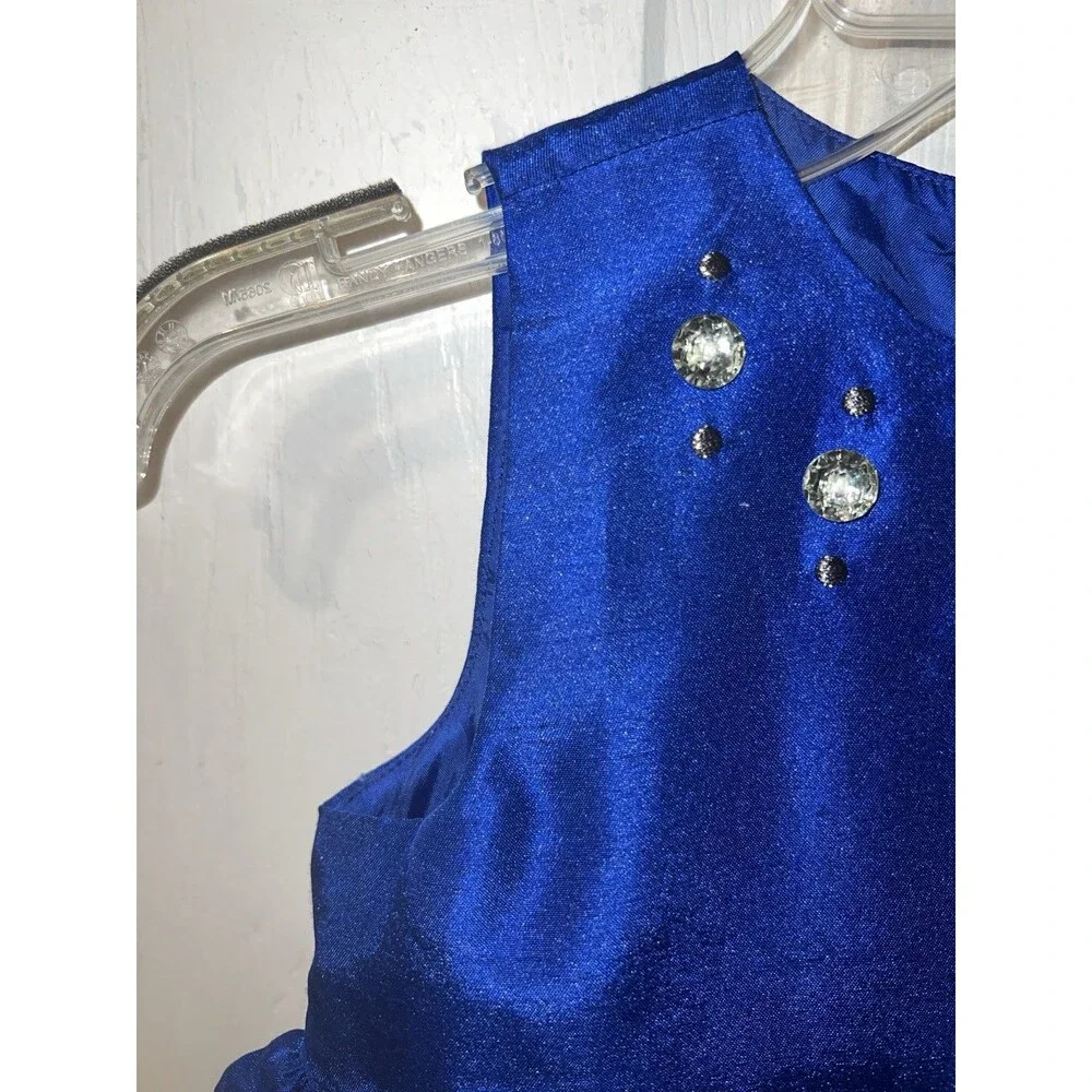 Gymboree Dress Toddler Girls 3T Best in Blue Gem Tulle Event Wedding Birthday